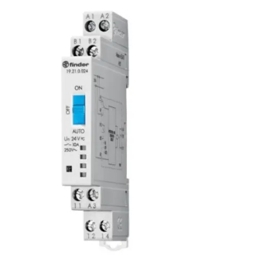 Finder 19 Series Interface Relay, DIN Rail Mount, 24V dc Coil, SPDT - 19.21.0.024.0000 product image