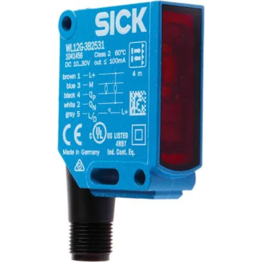 SICK Retroreflective Photoelectric Sensor, Block Sensor, 4 m Detection Range - WL12G-3B2531 product image