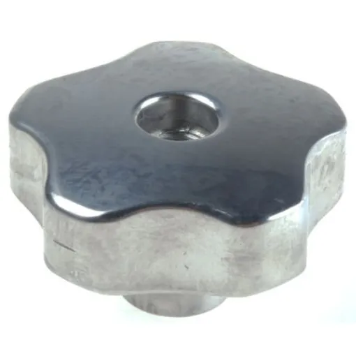 RS PRO Silver Multiple Lobes Clamping Knob, M8, Threaded Hole - 478428 product image