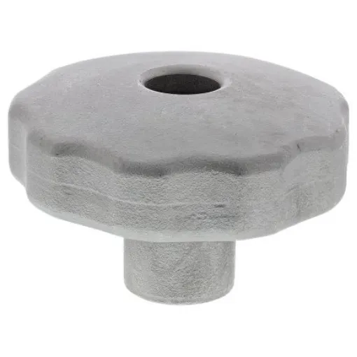 RS PRO Silver Multiple Lobes Clamping Knob, M12, Threaded Through Hole - 478905 product image