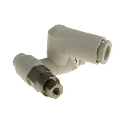 SMC ASP Series Threaded Flow Regulator, R 1/8 Male Inlet Port x 8mm Tube Outlet Port - ASP330F-01-08S product image