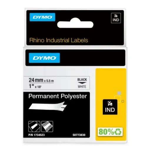 Dymo on White Label Printer Tape - 1734523 product image