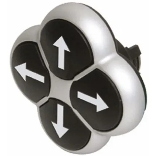 Eaton RMQ Titan M22 Series Black Momentary Push Button Head, 22mm Cutout, IP66 - 70002672 M22-DI4-S-X7+M22-A4 product image