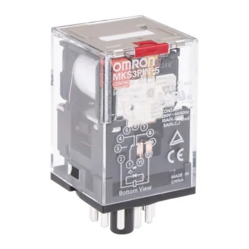 Omron Plug In Relay, 24V ac Coil, 10A Switching Current, 3PDT - MKS3PIN-5 AC24 product image