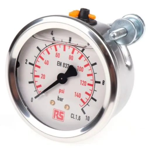 WIKA G 1/4 Analogue Pressure Gauge 10bar Back Entry 63mm Outside Diameter - 9314195 product image