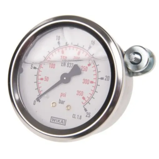 WIKA G 1/4 Analogue Pressure Gauge 25bar Back Entry 63mm Outside Diameter - 9314196 product image