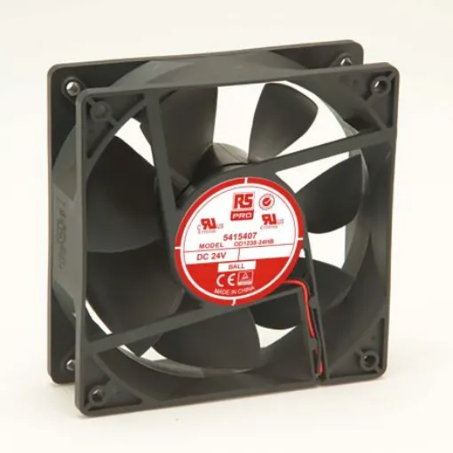 RS PRO Axial Fan, 24 V dc, DC Operation, 178.4m³/h, 7W, 320mA Max, 120 x 120 x 38mm - 5415407 product image