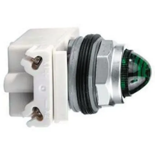 Schneider Electric, Harmony 9001K Red LED Pilot Light, 30mm Cutout, IP66, Round, 120V ac/dc - 9001KP38LRR9 product image