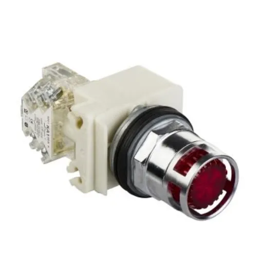 Schneider Electric Harmony 9001K Series Illuminated Push Button, Panel Mount, 30mm Cutout, SPDT, IP66 - 9001K3L35LRRH13 product image