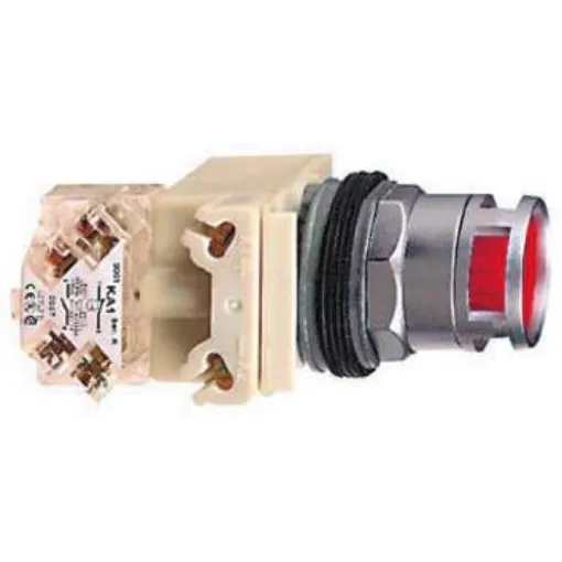 Schneider Electric Harmony 9001K Series Illuminated Push Button, Panel Mount, 30mm Cutout, SPDT, IP66 - 9001K3L35LYAH13 product image