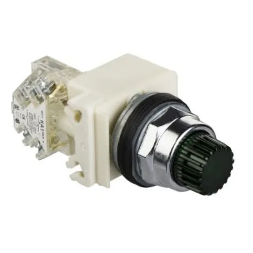 Schneider Electric Harmony 9001K Series Illuminated Push Button, Panel Mount, 30mm Cutout, SPDT, IP66 - 9001K2L35LGGH13 product image