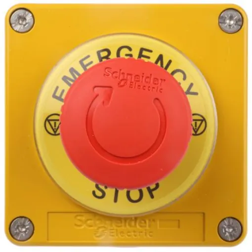Schneider Electric Yellow Zinc Alloy Harmony XAP Turn Button Control Station - 1 Hole 22mm Diameter - XAPJ1201SPEC0972 product image