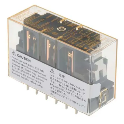 Omron PCB Mount Force Guided Relay, 24V dc Coil Voltage, 6 Pole, 3PST-NO/3PST-NC - G7S-3A3B-E DC24 product image