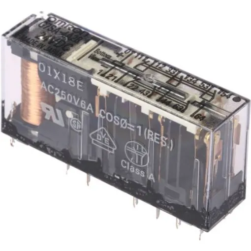 Omron PCB Mount Force Guided Relay, 24V dc Coil Voltage, 6 Pole, 4PST, DPST - G7SA-4A2B DC24 BY OMZ product image