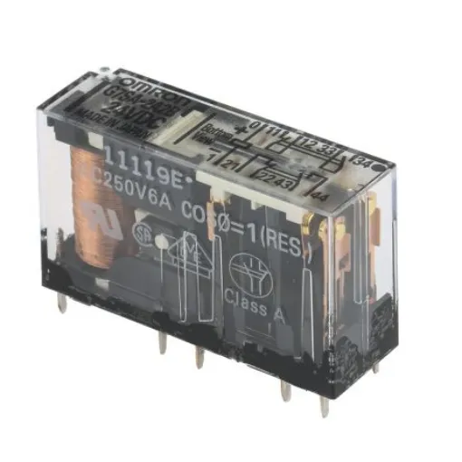 Omron PCB Mount Force Guided Relay, 24V dc Coil Voltage, 4 Pole, DPDT - G7SA-2A2B DC24 product image