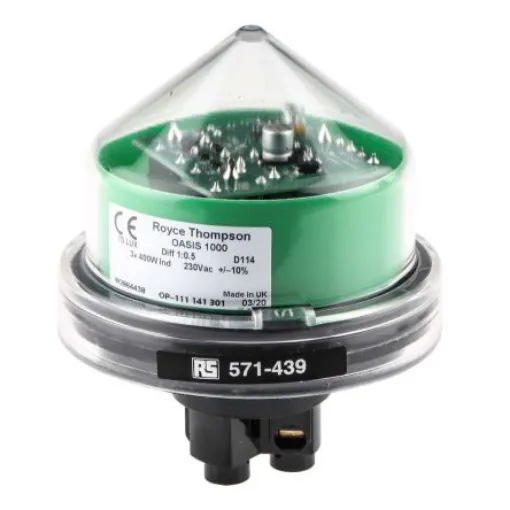 Royce Thompson Electric Oasis 1000 Lighting Controller Sensor Switch, Filtered Silicon Photodiode, Wall Mount, 220 to - OASIS 1000 KIT DRG 114 product image