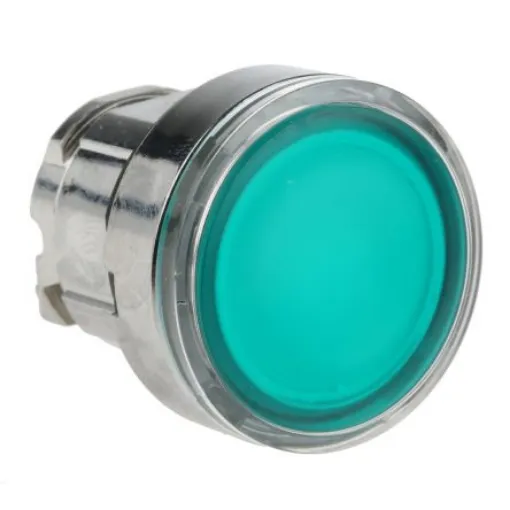 Schneider Electric Harmony XB4 Series Green Illuminated Maintained Push Button Head, 22mm Cutout, IP66, IP67, IP69K - ZB4BH033 product image