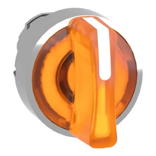 Schneider Electric Harmony XB4 Series 3 Position Selector Switch Head, 22mm Cutout, Orange Handle - ZB4BK1553 product image