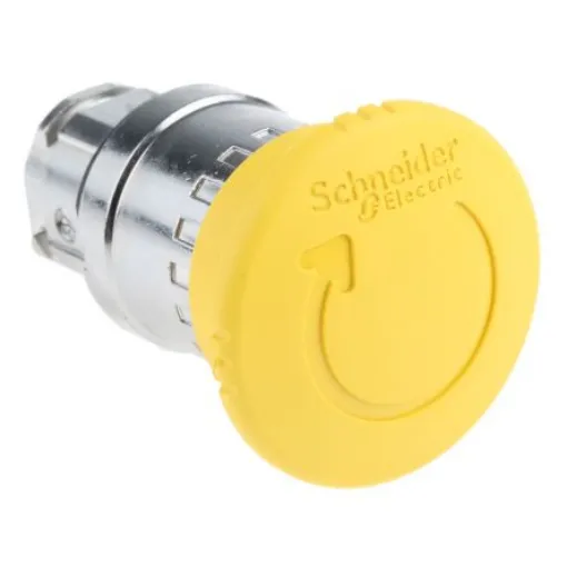 Schneider Electric Harmony XB4 Series Yellow Turn to Release Push Button Head, 22mm Cutout, IP66, IP67, IP69K - ZB4BS55 product image