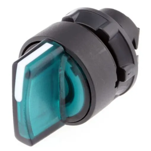 Schneider Electric Harmony XB5 Series 3 Position Selector Switch Head, 22mm Cutout, Green Handle - ZB5AK1333 product image