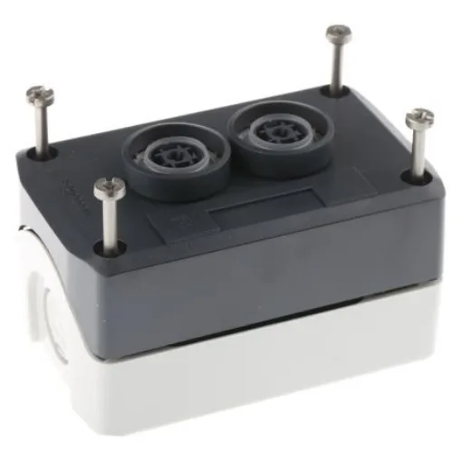 Schneider Electric Spring Return Enclosed Push Button, Polycarbonate, Black/White, Down Arrow, Up Arrow, IP66, IP67, - XALD222E product image
