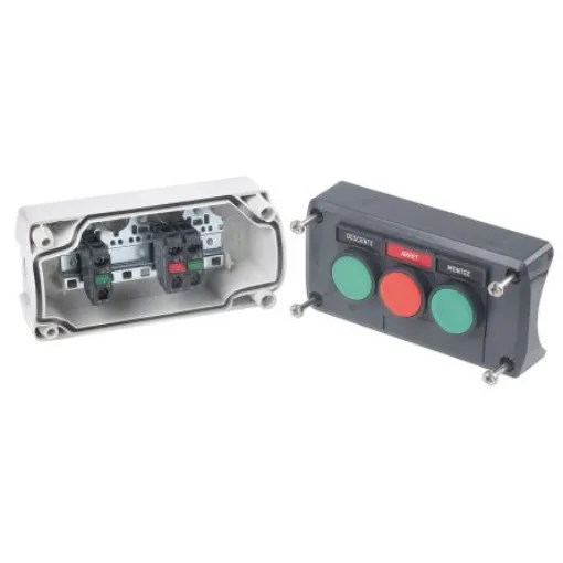 Schneider Electric Spring Return Enclosed Push Button - 2NO, SPST, Polycarbonate, Green, Red, IP66, IP67, IP69K - XALD321 product image