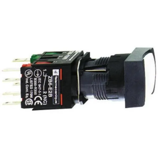 Schneider Electric Harmony XB6 Series Illuminated Push Button, Panel Mount, 16mm Cutout, SPST, IP65 - XB6DW3B1B product image