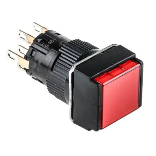 Schneider Electric Harmony XB6 Series Illuminated Push Button, Panel Mount, 16mm Cutout, DPDT, IP65 - XB6ECF4B2P product image