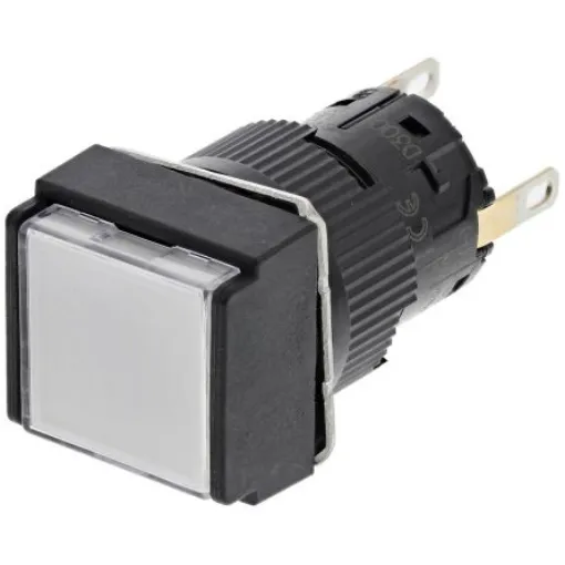 Schneider Electric Harmony XB6 Series Illuminated Push Button, Spring Return, Panel Mount, 16mm Cutout, SPDT, White - XB6ECW1B1P product image