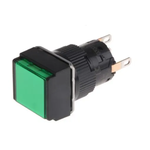 Schneider Electric Harmony XB6 Series Illuminated Push Button, Spring Return, Panel Mount, 16mm Cutout, SPDT, Green - XB6ECW3B1P product image