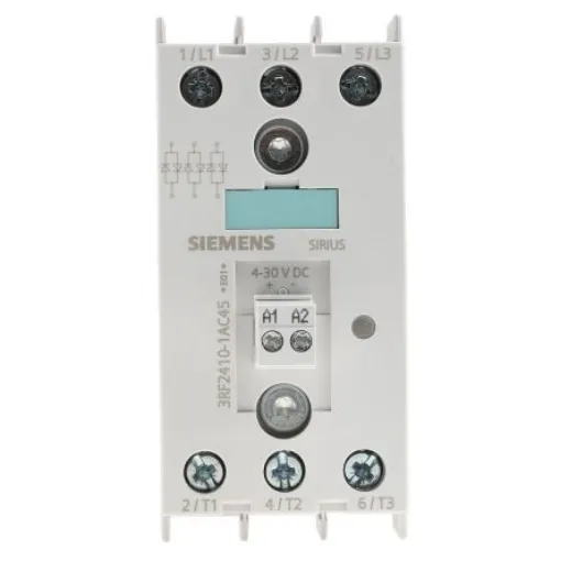 Siemens 3RF2 Series Solid State Relay, 10.5 A Load, DIN Rail Mount, 600 V Load, 30 V dc Control - 3RF2410-1AC45 product image