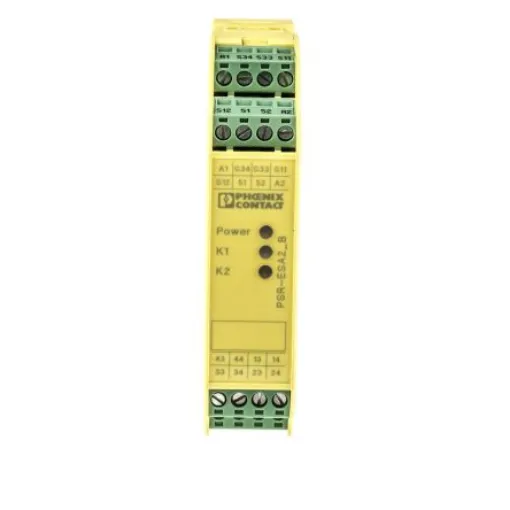 Phoenix Contact PSRclassic PSR-ESA Emergency Stop Safety Relay, 24V ac/dc, Single Channel, 4 Safety Contacts - 2963802 product image