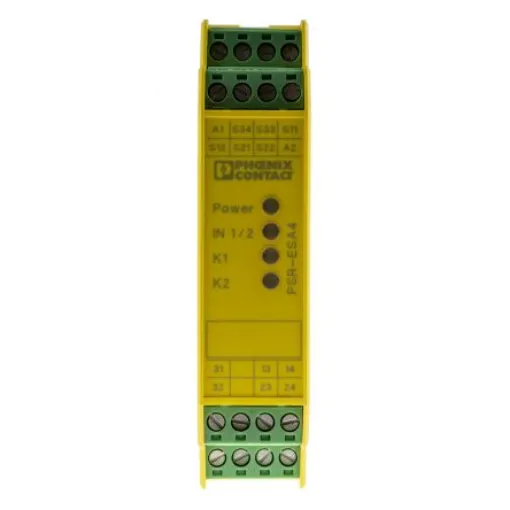 Phoenix Contact PSRclassic PSR-SCP- 24UC/ESA4/2X1/1X2 Emergency Stop Safety Relay, 24V ac/dc, Dual-Channel, 2 Safety - 2963750 product image