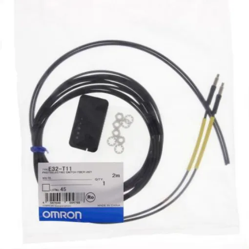 Omron Plastic Fibre Optic Sensor 180 (Super High Speed Mode) mm, 450 (High Speed Mode) mm, 680 (Standard Mode) mm, 900 - E32-T11 product image