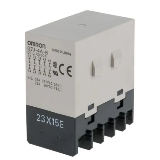 Omron Panel Mount Power Relay, 12V dc Coil, 25A Switching Current, 4PST-NO - G7J-4A-B DC12 product image