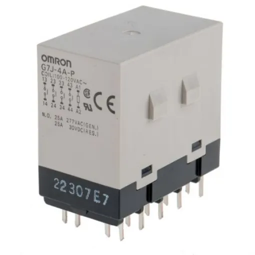 Omron PCB Mount Power Relay, 120V ac Coil, 25A Switching Current, 4PST-NO - G7J-4A-P AC100/120 product image