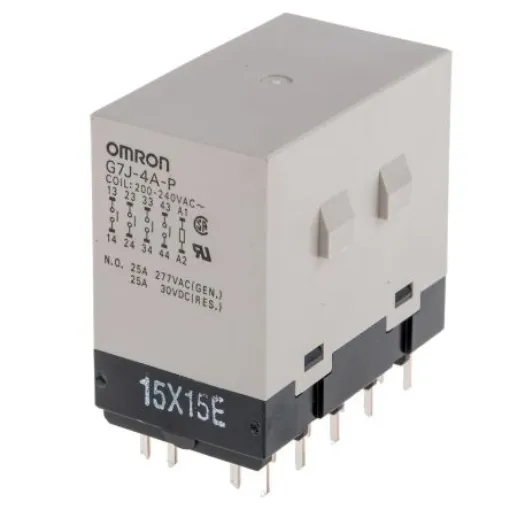Omron PCB Mount Power Relay, 240V ac Coil, 25A Switching Current, 4PST-NO - G7J-4A-P AC200/240 product image
