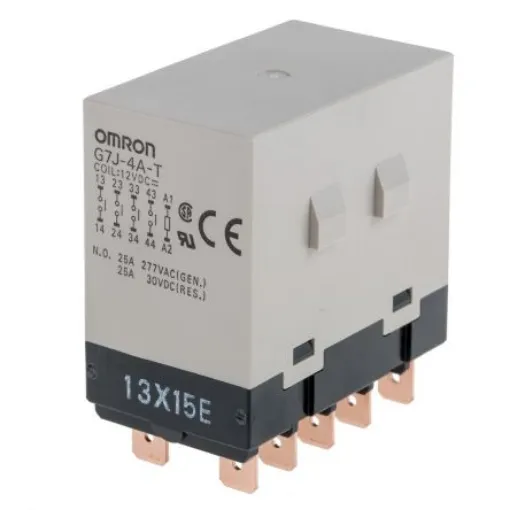 Omron Panel Mount Power Relay, 12V dc Coil, 25A Switching Current, 4PST-NO - G7J-4A-T DC12 product image
