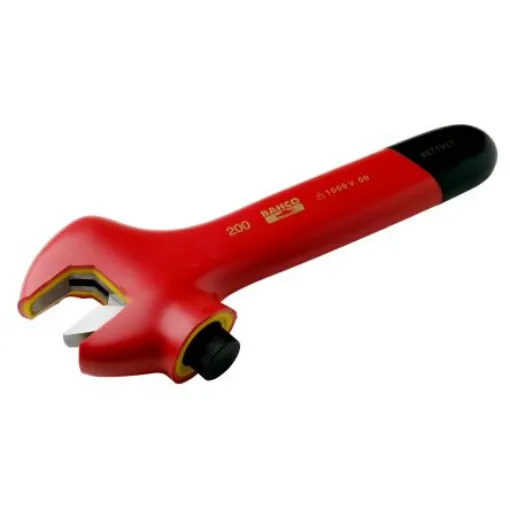Bahco Adjustable Spanner, 205 mm Overall, 29mm Jaw Capacity, Insulated Handle, VDE/1000V - 8071VLT product image