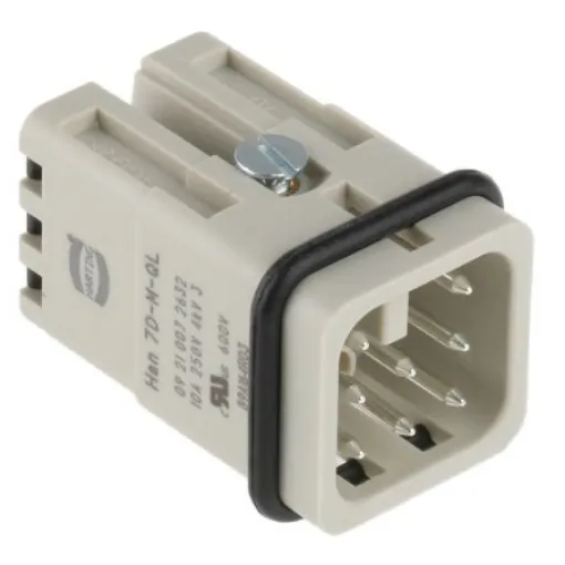 HARTING Heavy Duty Power Connector Insert, 10A, Male, Han D Series, 8 Contacts - 09210072632 product image