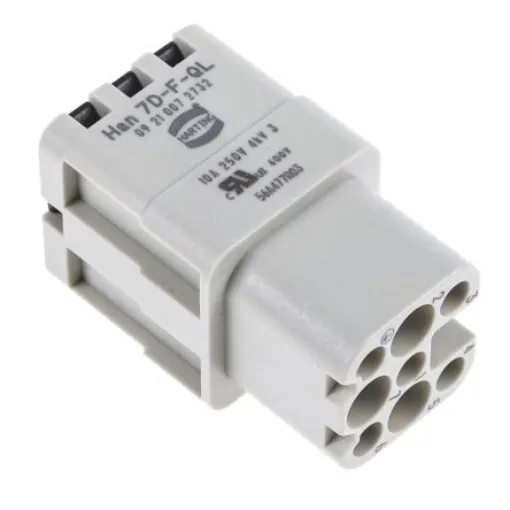HARTING Heavy Duty Power Connector Insert, 10A, Female, Han D Series, 8 Contacts - 09210072732 product image