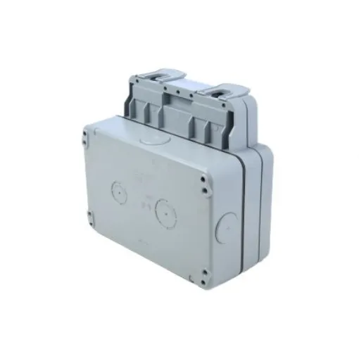 MK Electric Grey 2 Gang Plug Socket, 2 Poles, 13A, Type G - British, Outdoor Use - K56482GRY product image