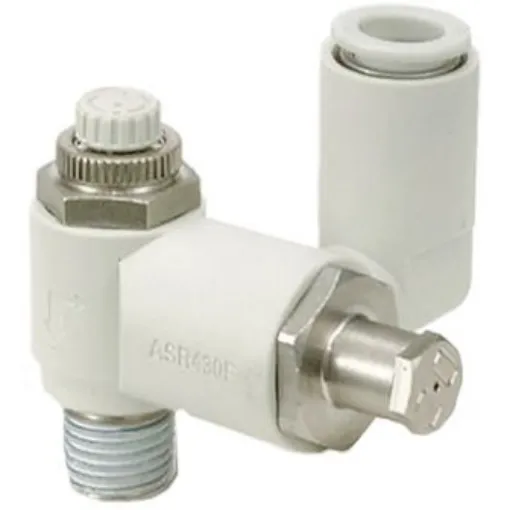 SMC ASR Non Return Valve R 1/2 Male Inlet, 12mm Tube Outlet, Maximum of 1MPa - ASR630F-04-12S product image