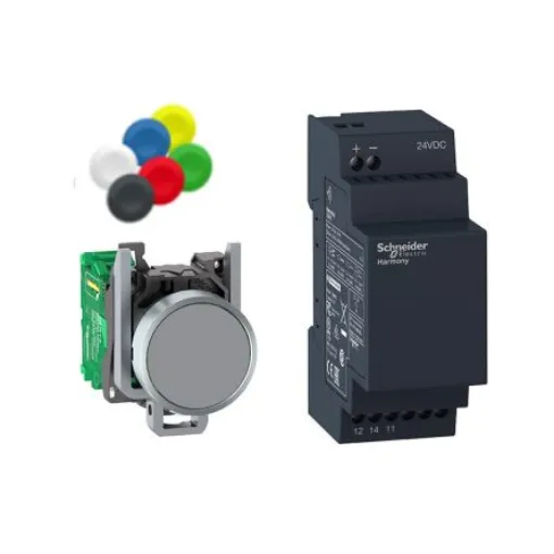 Schneider Electric Harmony XB5R Series Push Button, Panel Mount, 22mm Cutout - XB4RFB01 product image