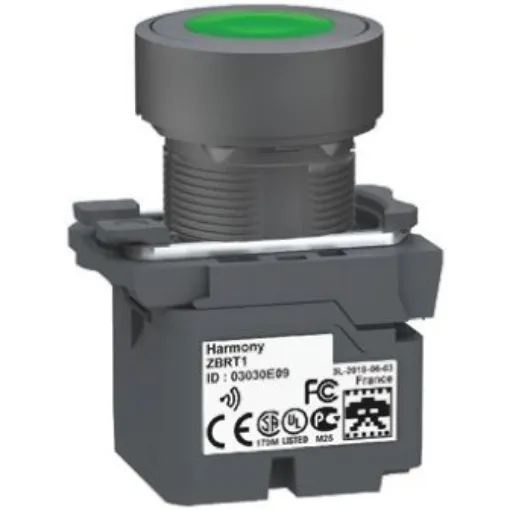 Schneider Electric Harmony XB5 Series Illuminated Radio Control Switch, 22mm Cutout, IP66, IP67, IP69(IP69K) - ZB5RTA3 product image