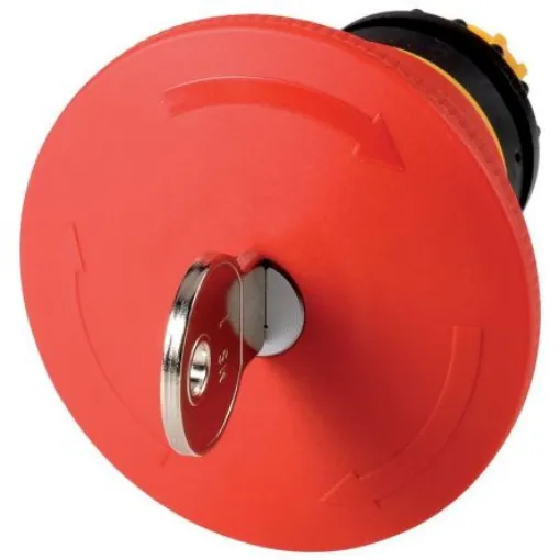 Eaton RMQ Titan M22 Series Key Release Emergency Stop Push Button, 22mm Cutout, IP67 - 121468 M22-PVS45P-MS1 product image