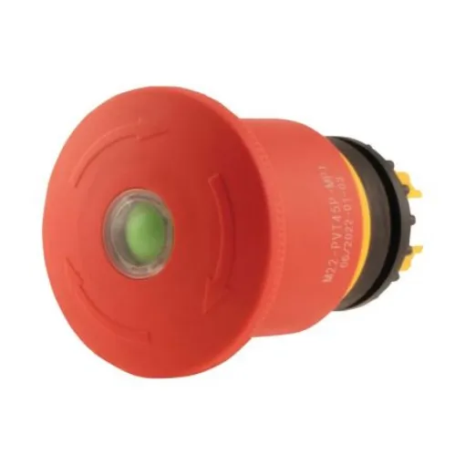 Eaton RMQ Titan M22 Series Latching Emergency Stop Push Button, 22mm Cutout, IP67, IP69K - 121463 M22-PVT45P-MPI product image