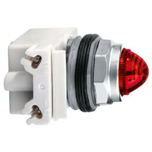 Schneider Electric, Harmony 9001K, Panel Mount Red Pilot Light, 30mm Cutout, IP66, 125, 240V ac - 9001KP40R9 product image
