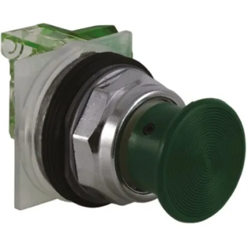 Schneider Electric Harmony 9001K Series Green Momentary Push Button Head, 30mm Cutout, IP66 - 9001KR24G product image