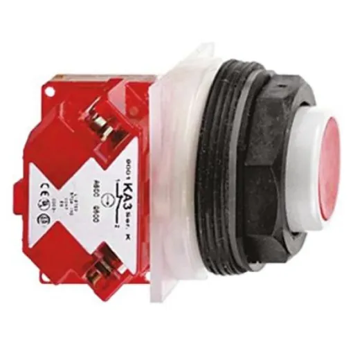 Schneider Electric Harmony 9001SK Series Push Button, Panel Mount, 30mm Cutout, SPST, IP66 - 9001SKR3RH6 product image